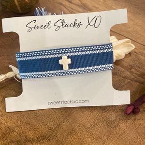 Woven Cross Tassel Bracelet